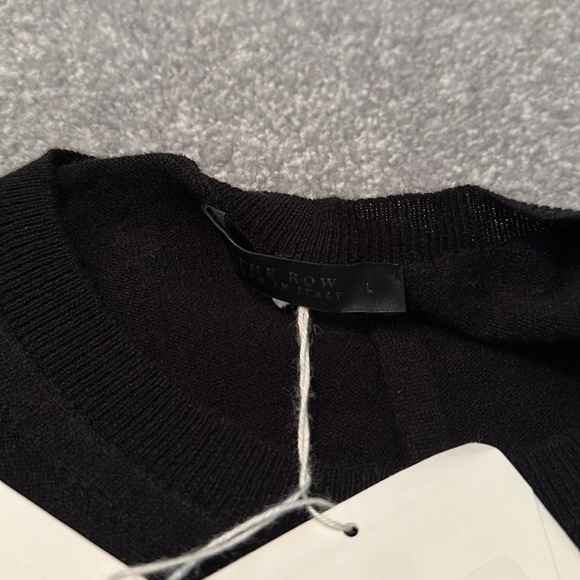 The Row Rose Cashmere Sweater Top, Bark Melange - Picture 5 of 7